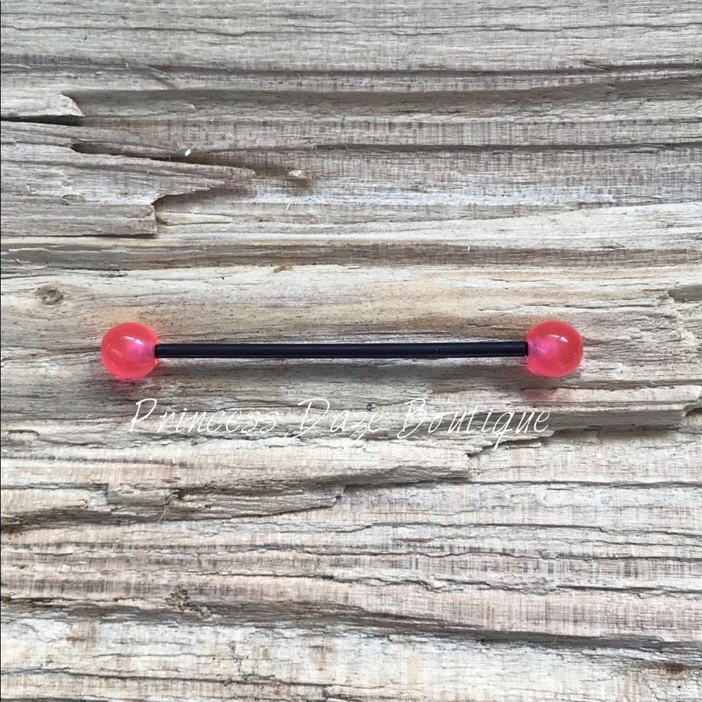 Pink Glow In The Dark‎ Industrial Barbell